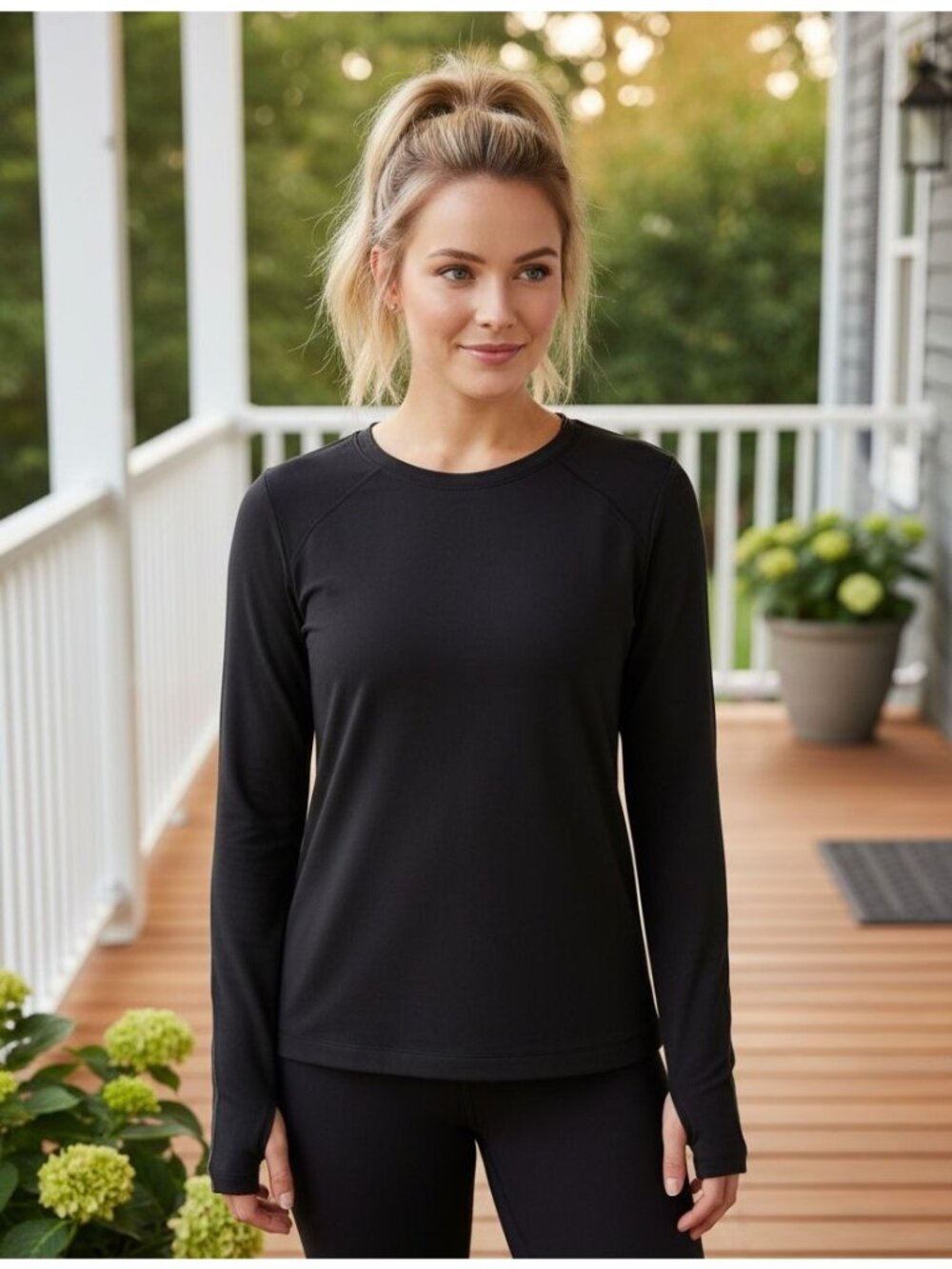 Mondetta XS Athletic Anti-odor Moisture Wicking Active Top Thumb Holes Shirt